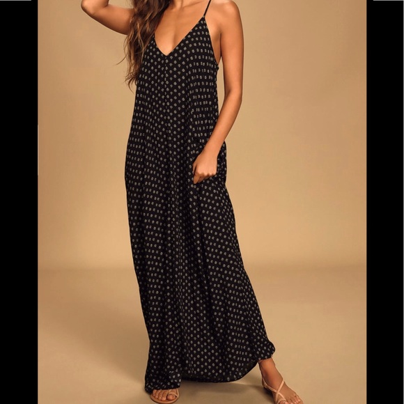 Lulus Dresses & Skirts - Lulu’s Yours Tule Black Floral Print Maxi Dress
